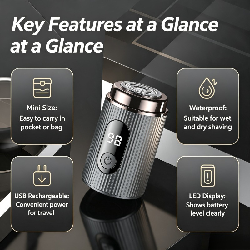 2026 Mini Electric Shaver Port - Men'S Grooming Razor Kit review and price