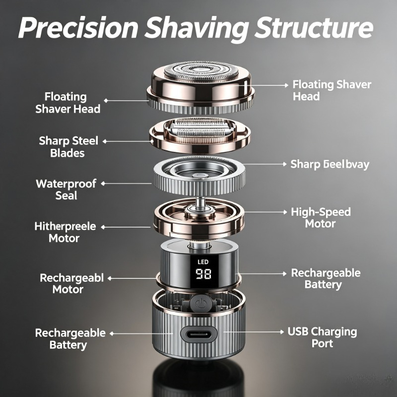 2026 Mini Electric Shaver Port - Men'S Grooming Razor Kit review and price