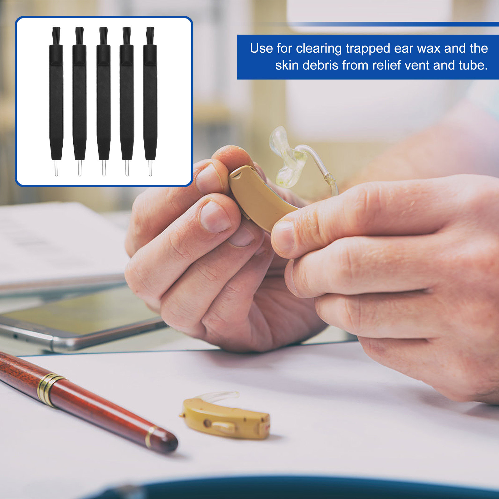 5Pcs Hearing Aid Cleaning Tool - Ear Wax Remover review and price
