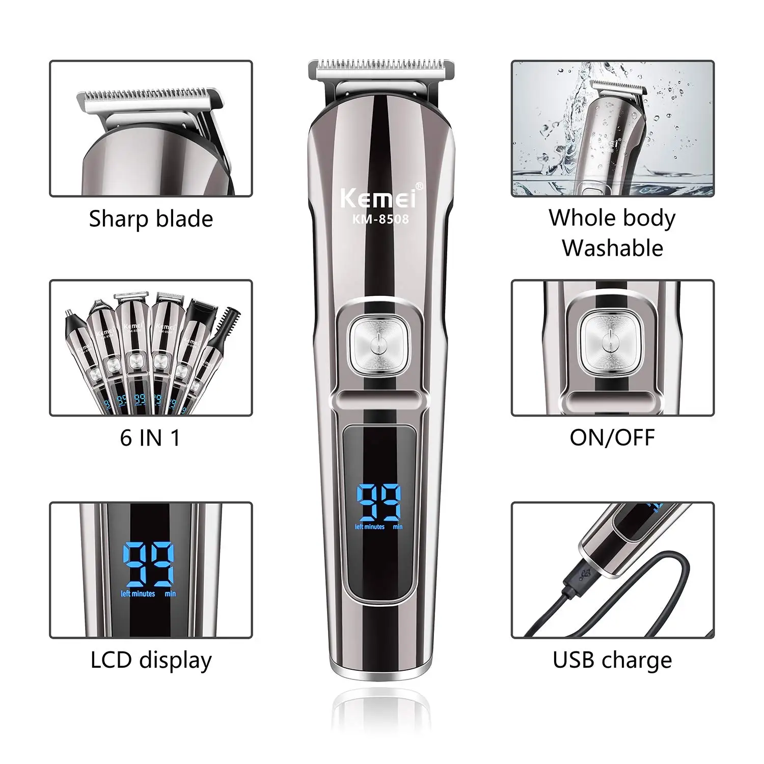 Kemei Professional Multifuncti - Men'S Grooming Razor Kit review and price