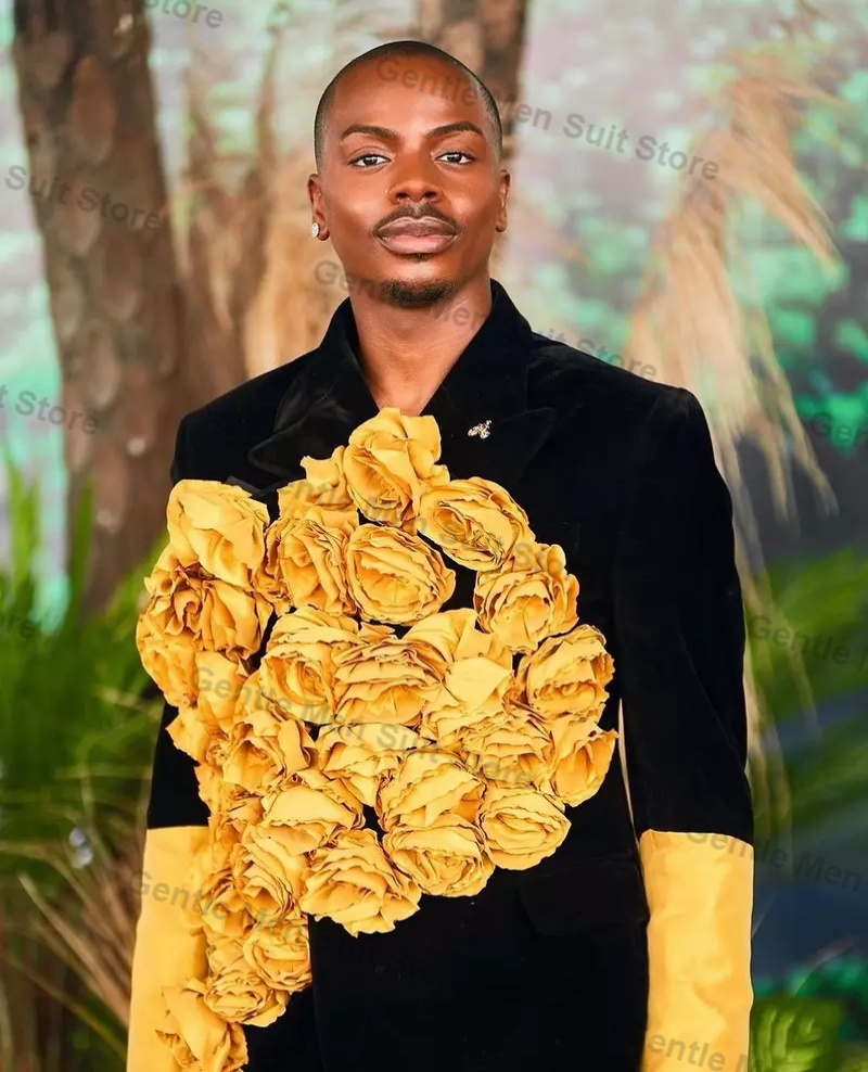 Yellow Black Men Suits Set 2 P - Men'S Grooming For Wedding review and price