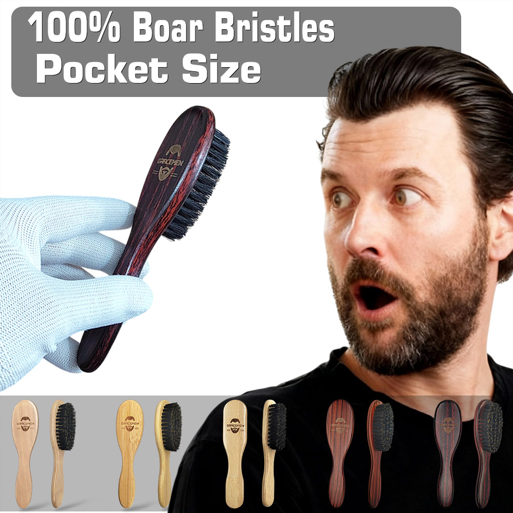 Mini Boar Bristle Beard Brush  - Men'S Grooming Pictures review and price