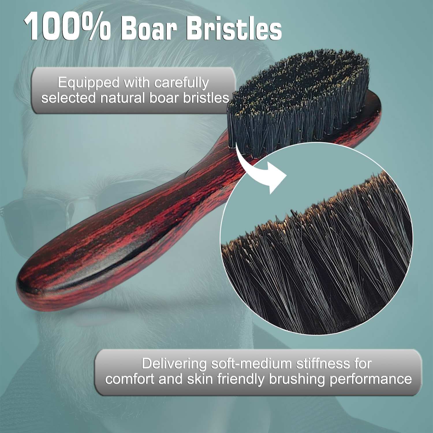Mini Boar Bristle Beard Brush  - Men'S Grooming Pictures review and price